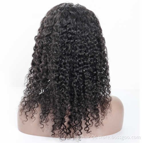Kinky Curly 180% Density Human Hair Wig Lace Front 13X4 Raw Natural Color With Baby Hair Pre Plucked Glusless Wigs
